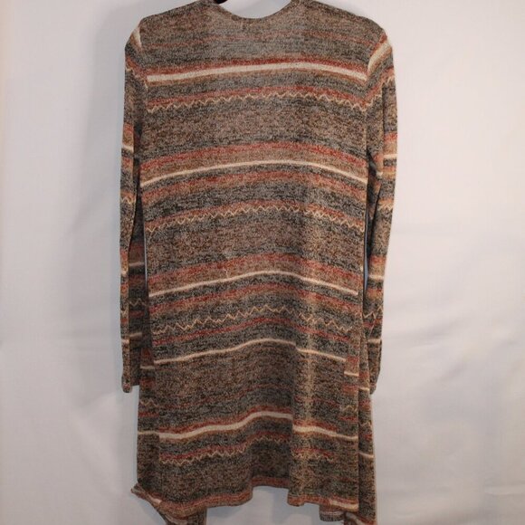 It's Our Time multicolor open flutter-front duster style cardigan L - Picture 6 of 7